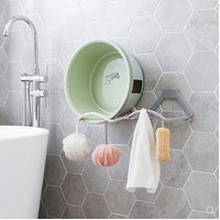 ZUSH - Collapsible Washbasin Rack Holder, Non-Porous Wall-Mounted Toilet Rack, Bathroom Rack, Toilet Rack Shelf, Multi purpose Rack Holder - Zush.sg