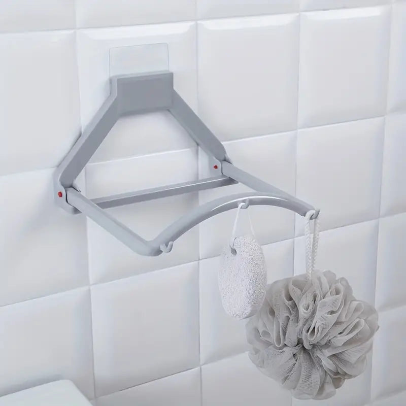 ZUSH - Collapsible Washbasin Rack Holder, Non-Porous Wall-Mounted Toilet Rack, Bathroom Rack, Toilet Rack Shelf, Multi purpose Rack Holder