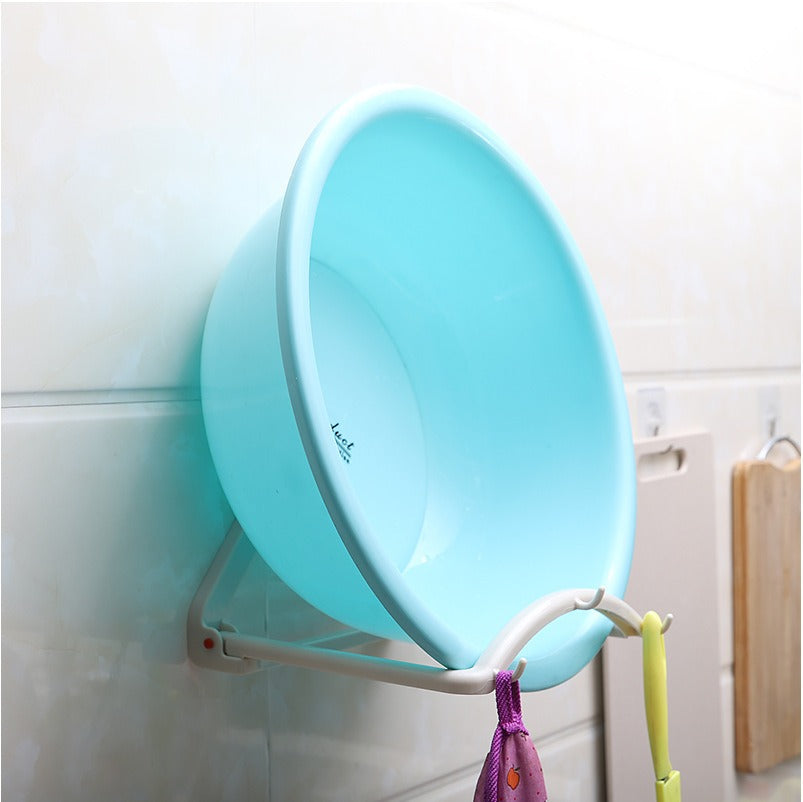 ZUSH - Collapsible Washbasin Rack Holder, Non-Porous Wall-Mounted Toilet Rack, Bathroom Rack, Toilet Rack Shelf, Multi purpose Rack Holder