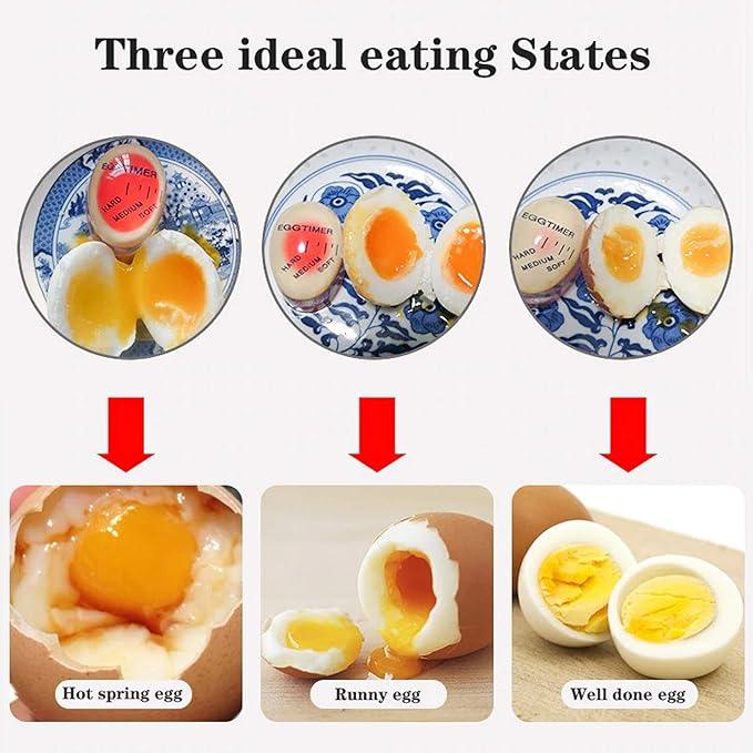 ZUSH - Colourtales Slicon Color Changing Egg Timer Soft Hard Boiled Eggs Cooking Kitchen Tool - Zush.sg