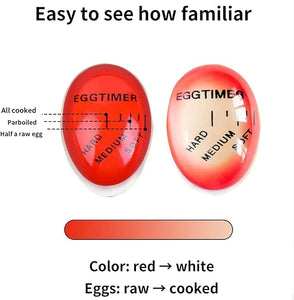 ZUSH - Colourtales Slicon Color Changing Egg Timer Soft Hard Boiled Eggs Cooking Kitchen Tool - Zush.sg