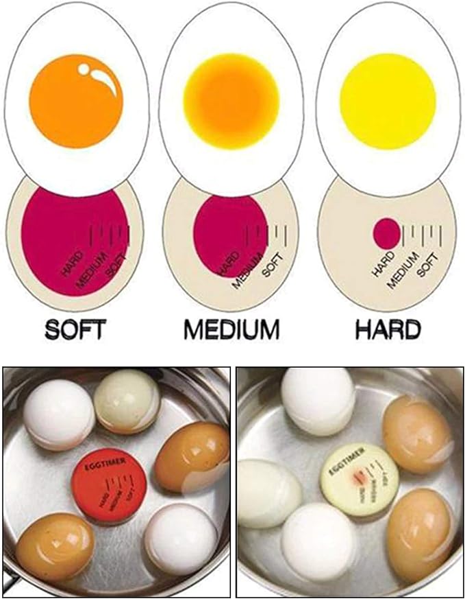 ZUSH - Colourtales Slicon Color Changing Egg Timer Soft Hard Boiled Eggs Cooking Kitchen Tool - Zush.sg