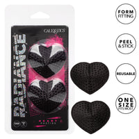 CalExotics - Radiance Heart Pasties Nipple Covers (Black)