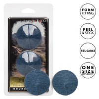 CalExotics - Ride 'em Premium Denim Collection Round Pasties Nipple Covers (Blue)