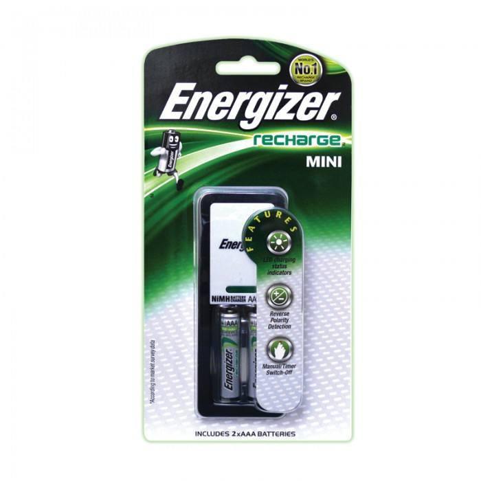 Energizer - Recharge CH2PC3 Mini Charger 2 AAA