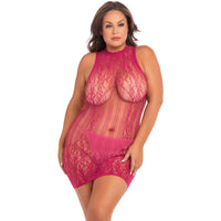 Rene Rofe - Reckless Lace Mini Dress Costume Queen (Pink) | Zush.sg