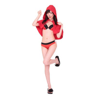 A&T - Red Riding-Hood Bikini Costume (Multi Colour) | CherryAffairs Singapore