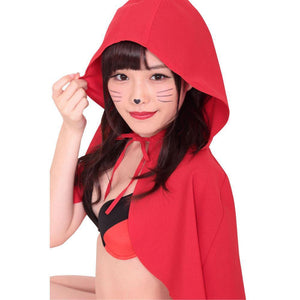 A&T - Red Riding-Hood Bikini Costume (Multi Colour) | CherryAffairs Singapore