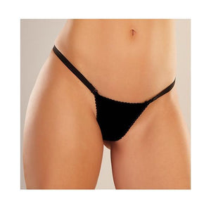 Allure Lingerie - Adore Between the Cheats Wetlook Panty O/S (Black) | Zush.sg