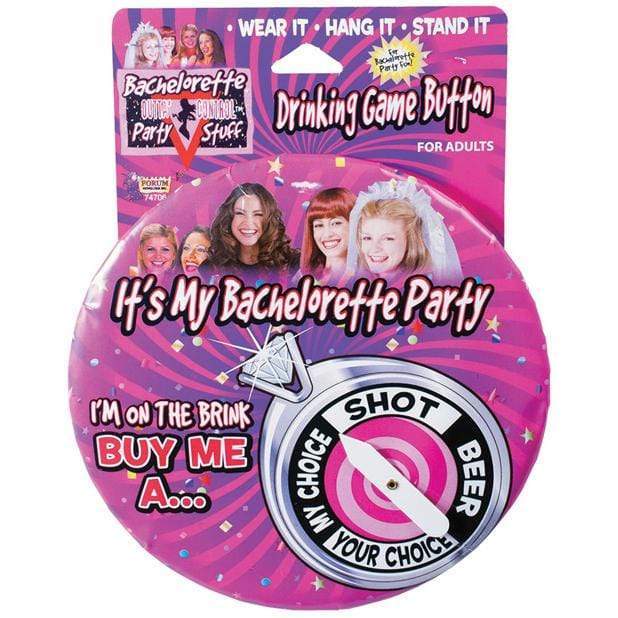 Bachelorette Party - Bachelorette Drinking Game Button (Multi Colour) | Zush.sg