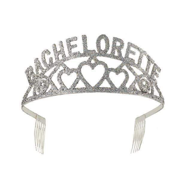 Bachelorette Party - Bachelorette Glitter Tiara (Silver) | Zush.sg