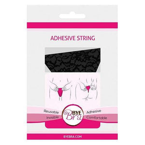 Bye Bra - Adhesive Invisible G String Lace O/S (Black) | CherryAffairs Singapore