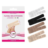 Bye Bra - Flexible Bra Extenders for 2-Hook Bra (Nude, Black, White) | Zush.sg