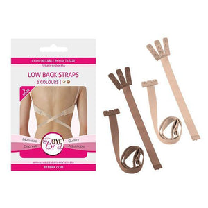 Bye Bra - Flexible Low Back Straps for 3-Hook Bra (Nude) | CherryAffairs Singapore