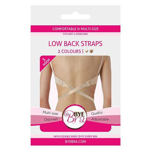 Bye Bra - Flexible Low Back Straps for 3-Hook Bra (Nude) | CherryAffairs Singapore
