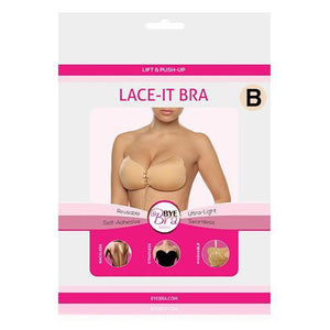 Bye Bra - Lace and Push Up Lace-It Bra Cup B (Nude) | CherryAffairs Singapore