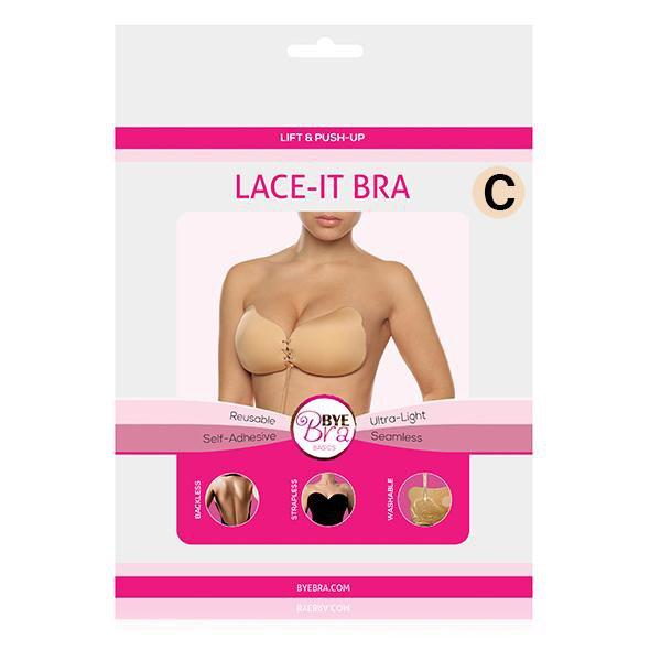 Bye Bra - Lace and Push Up Lace-It Bra Cup C (Nude) | CherryAffairs Singapore