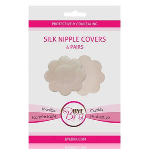 Bye Bra - Protective and Concealing Silk Nipple Covers 4 Pairs (Nude) | CherryAffairs Singapore