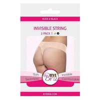 Bye Bra - Soft Seamless Invisible G String 2 Pcs M (Nude/Black) | Zush.sg