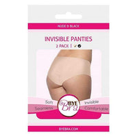 Bye Bra - Soft Seamless Invisible Panties 2 Pcs S (Nude/Black) | Zush.sg