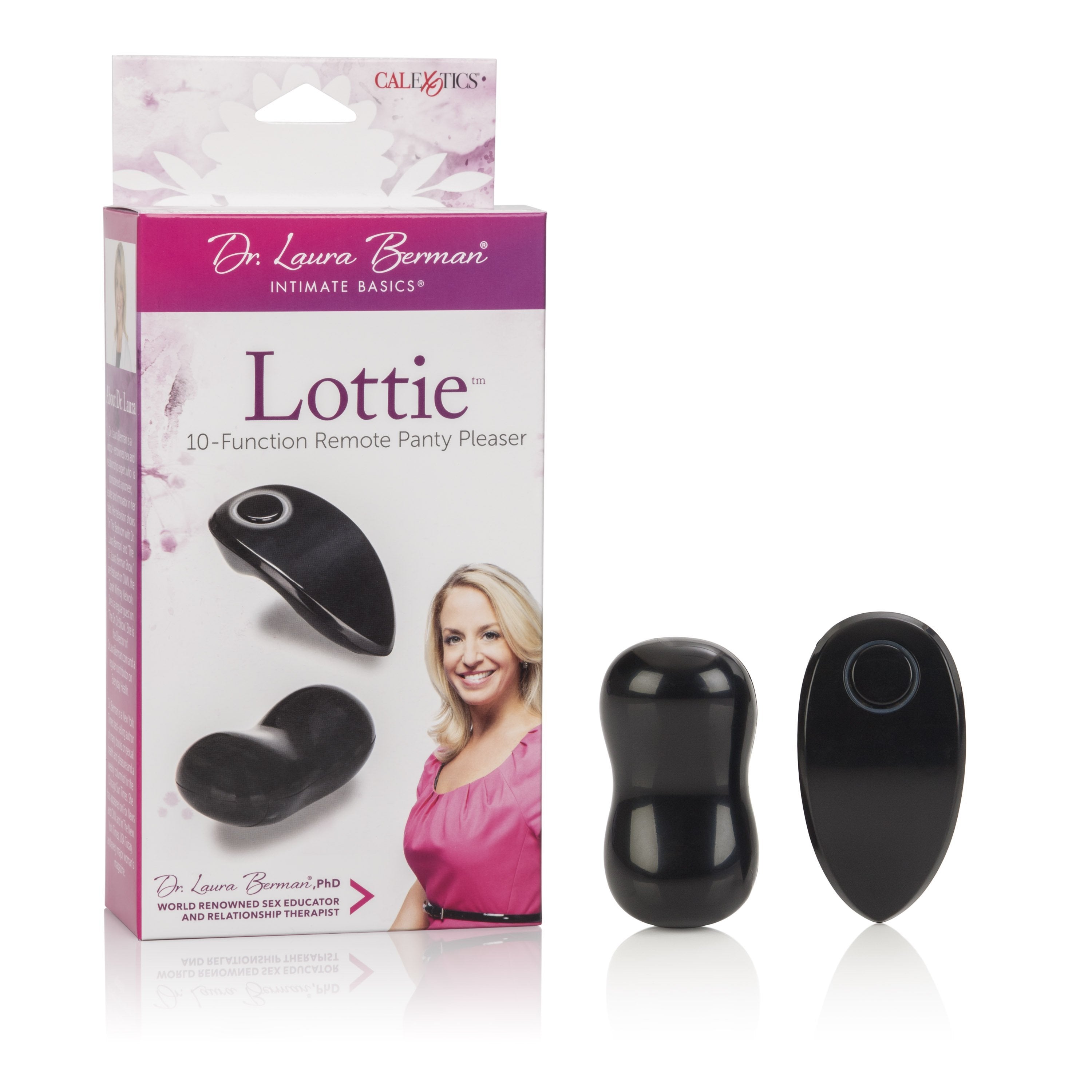 California Exotics - Dr Laura Berman Lottie 10 Function Remote Panty Pleaser (Black) | CherryAffairs Singapore