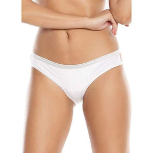 Coquette - Crushed Stretch Velvet Cage Back Panty O/S (White) Lingerie (Non Vibration) 883124168593 CherryAffairs