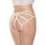 Coquette - Crushed Stretch Velvet Cage Back Panty XL (White) | Zush.sg