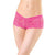 Coquette - Low Rise Stretch Scallop Lace Booty Short Panty XL (Pink) | Zush.sg