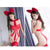 Day Dream - Body Stocking and Garter Stocking Set with Ribbon Garter Belt Costume (Red) Costumes 293455483 CherryAffairs