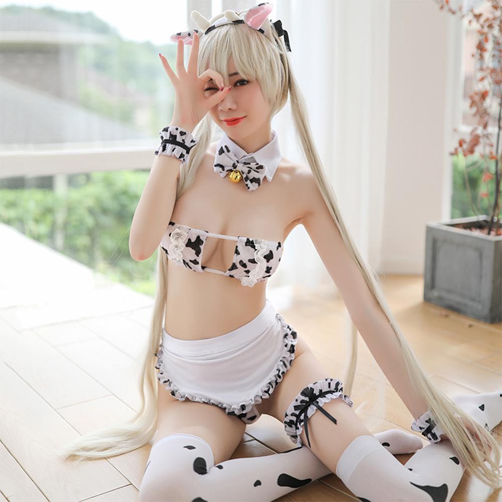 Day Dream - Moo Cow Costume Set (White) Costumes 293457514 CherryAffairs