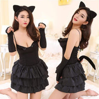 Day Dream - Starfire Innocent Kitten 6 Piece Costume Set (Black) | Zush.sg