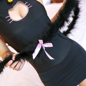 Day Dream - Starfire Super Cute Kitten Costume Set (Black) Costumes 4573126270818 CherryAffairs