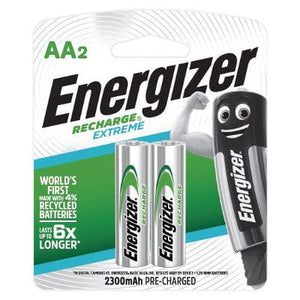 Energizer - Recharge Extreme NH15E Recharged Pack of 2 AA Batteries (2300 mAh) Battery 8888021301366 CherryAffairs