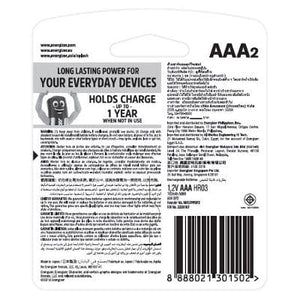 Energizer - Recharge Power Plus NH12RP2 Pack of 2 AAA Batteries (700mAh) Battery 604559139 CherryAffairs