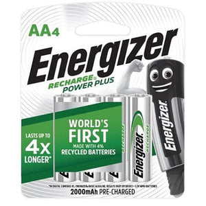 Energizer - Recharge Power Plus NH15RP4 Pack of 4 AA Batteries (2000mAh) Battery 8888021301434 CherryAffairs