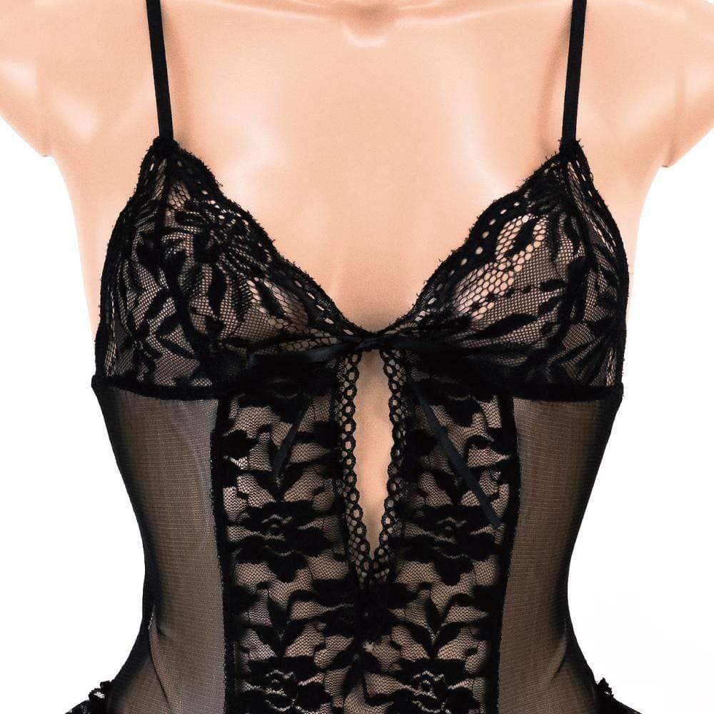 Enjoy Toys - Mon Cheri Room Wear Mor0008 Romper Chemise (Black) | CherryAffairs - Zush.sg Enjoy Toys - Mon Cheri Room Wear Mor0008 Romper Chemise (Black) | CherryAffairs - Zush.sg