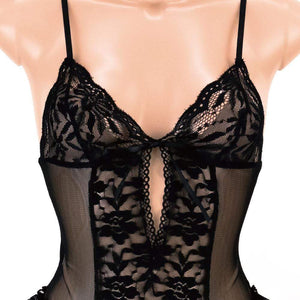 Enjoy Toys - Mon Cheri Teddy Garter Sexy Lingerie mon0125 (Black) Lingerie (Non Vibration) 319709408 CherryAffairs