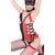 Erox - Passion & Pitch-black Side Laced-up Open Bustier 5 Piece Set (Red) | CherryAffairs Singapore