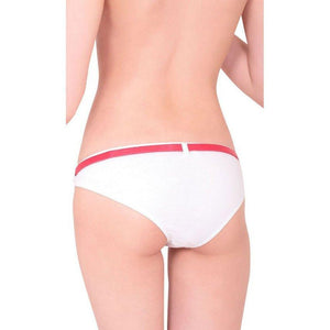 Erox - Red Ribbon Panties With Belt (White) | CherryAffairs Singapore