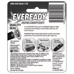 Eveready - Super Heavy Duty M1212 Battery Pack of 8 AAA Battery 8888021100921 CherryAffairs