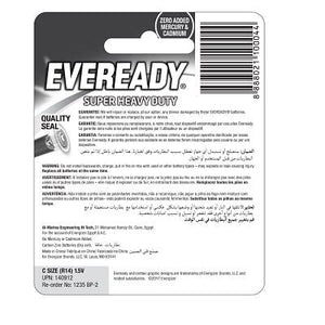 Eveready - Super Heavy Duty M1235 Battery Pack of 2 C2 Battery 604588983 CherryAffairs