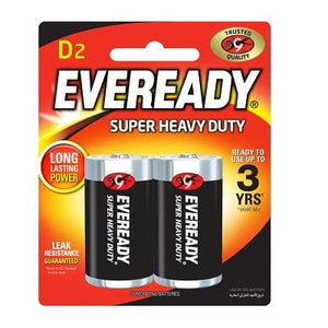 Eveready - Super Heavy Duty M1250 Battery Pack of 2 D2 Battery 604561466 CherryAffairs