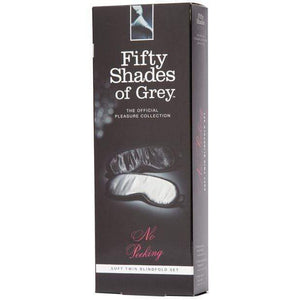 Fifty Shades of Grey - No Peeking Soft Blindfold Set Twin Pack (Multi Colour) | Zush.sg
