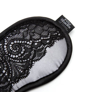 Fifty Shades of Grey - Play Nice Satin & Lace Blindfold (Grey) Mask (Blind) 5060462638789 CherryAffairs