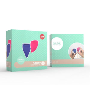 Fun Factory - Fun Cup Menstrual Cup Size A & B Kit (Pink/Ultramarine) | CherryAffairs Singapore