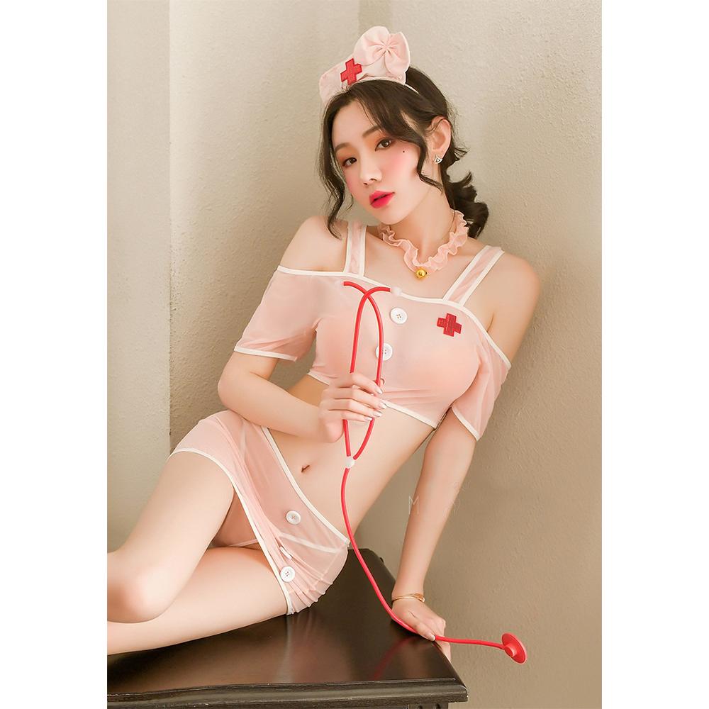 Garden - Love Disease SOS Nurse Costume (White) Costumes 371162825 CherryAffairs