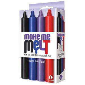 Icon Brands - Make Me Melt Sensual Warm Drip Candles Pack of 4 (Multi Colour) Massage Candle 324387531 CherryAffairs
