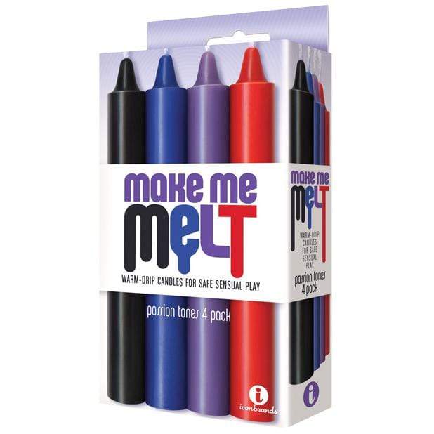 Icon Brands - Make Me Melt Sensual Warm Drip Candles Pack of 4 (Multi Colour) Massage Candle 324387531 CherryAffairs