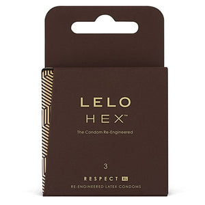 LELO- HEX Latex Condoms Respect XL 3 Pack    Condoms