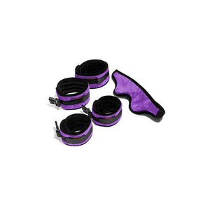 Liberator - Plush Seduction Kit BDSM (Shag Purple) Hand/Leg Cuffs 845628091418 CherryAffairs